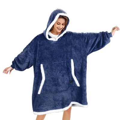 Catalonia Woman Fleece Plush Blanket Hoodie Sweatshirt, Fuzzy Warm Cozy Soft Wearable Blanket Pullover with Giant Pocket, Wife Women Christmas Gift