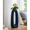 Sagebrook Home Ceramic Vase - Contemporary Abstract Cut-Out Vase Narrow - 2 of 4