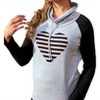 Women's Drawstring with Heart Sweatshirt - ANGEL - 2 of 4