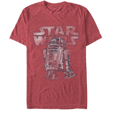 Onkel eller Mister Uensartet Trænge ind Men's Star Wars Faded R2-d2 Droid T-shirt - Red Heather - Large : Target
