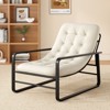 Sapphtopaz Modern Accent Chair with Button-Tufted Upholstered Leisure Reading Chair with Metal Frame Armchair for Living Room, Bedroom - 2 of 4