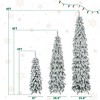 TIRAMISUBEST 3/5 Set Pre Lit Green Pine Christmas Tree with LED Branches Indoor Outdoor Holiday Decor - 4 of 4