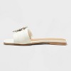 Women's Kelsey Bone Pearl Buckle Sandals - A New Day™ Cream - 2 of 4