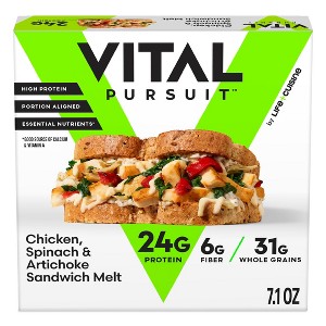 Vital Pursuit Chicken Spinach & Artichoke Frozen Sandwich Melt High Protein Food - 7.1oz - 1 of 4