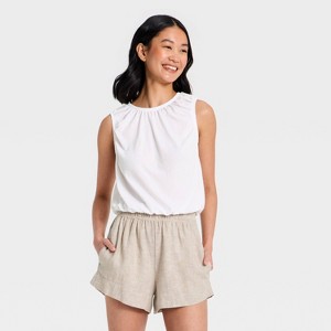 Women's Bubble Hem Tank Top - A New Day™ White M : Target