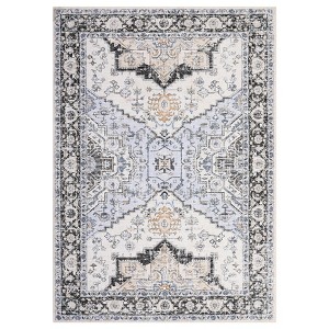 Washable Vintage Floral Print Living Room Rugs, Soft Non Slip Oriental Bedroom Carpet, Large Home Decor Rugs - 1 of 4