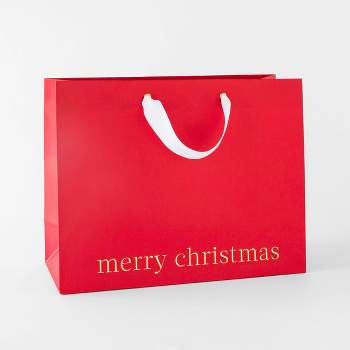 Large Vogue 'Merry Christmas' Gift Bag Red - Sugar Paper™ + Target