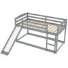 NicBex Twin Size Bunk Bed Pine Rack Low Level Design Bed Frame with Guardrails, Slide and Ladder, Space Saving, No Spring Box Required - 3 of 4