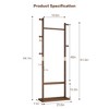Lycvki Walnut Wood Coat Racks easy to Assemble - 2 of 4