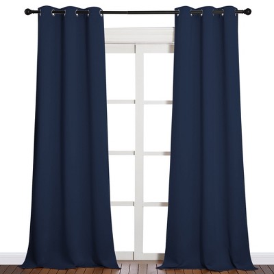 NICETOWN Grommet Top Blackout Curtains, Thermal Insulated Noise Reducing Window Drapes (Set of 2)