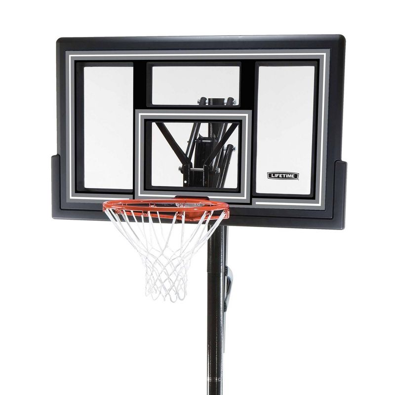 Lifetime Adjustable In Ground 50&#34; Basketball Hoop - White/Black, 2 of 11