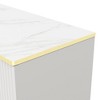 Vynxaria Modern Sideboard Buffet: 4 Doors & 2 Drawers Storage Cabinet for Living Room, Kitchen, Dining Room, Hallway, White Finish. - 3 of 4