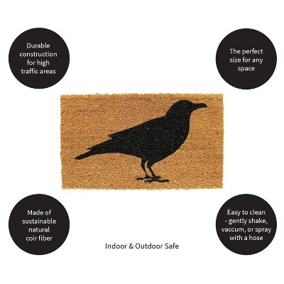Black Raven Coir Outdoor Fall Welcome Mat