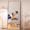 FURNIinspire Full Length Mirrors Floor Standing Body Mirror, Large Rectangle Mirror Long Dressing Mirror for Bedroom, Black, 18"*58" - 3 of 4