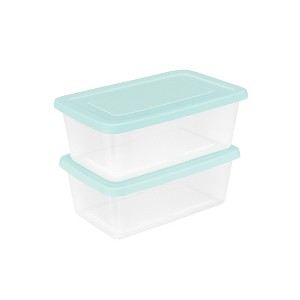 Sterilite 6 Qt Storage Boxes, Clear Plastic Containers with Lid, Set of 10, Mint - 1 of 4