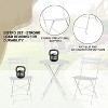 3-Piece Bistro Table and Chairs, Premium Steel Frame, Anti-Rust, Waterproof Folding Cafe Table and Chairs Set of 2, Foldable for Balcony - 4 of 4