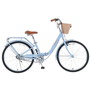 Gulches 26 Inch Single Speed Folding Lady Bike , Durable Steel Frame,Compact Design for Easy Storage and Commuting - 1 of 4