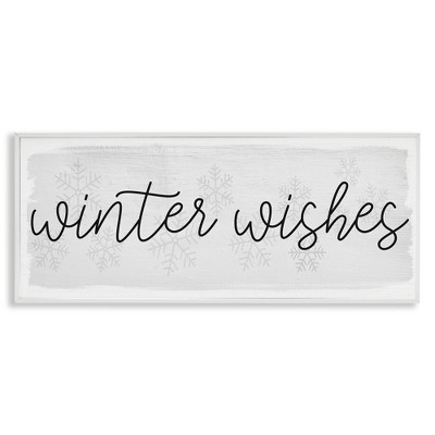 Stupell Industries Winter Wishes Sentiment, 30" x 13"