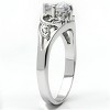 Slickblue Clear CZ Rhodium Brass Ring, Polished Pave Design for Women's Statement Jewelry, Size 6-9 - 2 of 4