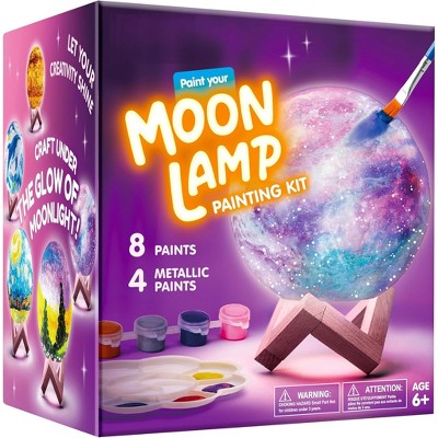 Joyfy DIY 3D Moon Lamp Painting Kit, Paint Your Own Moon Light, Arts and Crafts Kit for Kids Age 6+, Birthday Valentine’s Day Gifts for Boys Girls