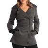 Alpine Swiss Emma Women's Wool Peacoat – Double-Breasted 3/4 Length Overcoat, Stylish & Warm Blazer for Fall & Winter - 3 of 4