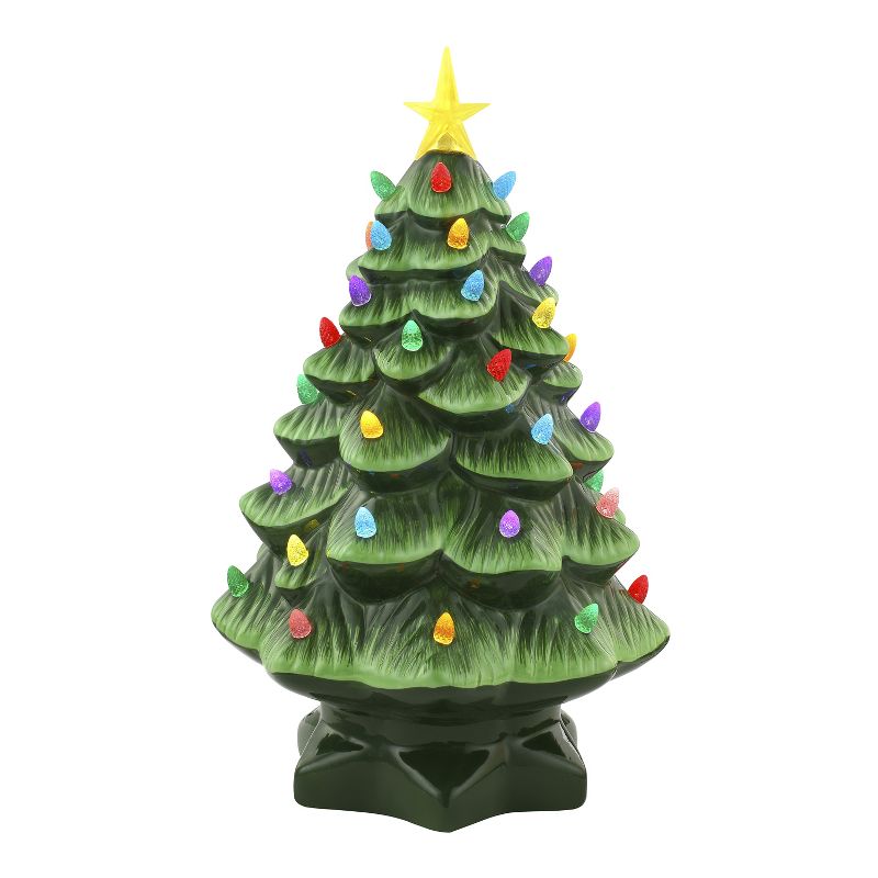 Mr. Christmas Medium 14" Nostalgic Ceramic Led Christmas Tree, 1 of 8
