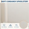 84.7*61.9*41.8 inchCorduroy upholstered drawer bed, 50.4 headboard with wingback,4 drawers, solid wood slats, quiet, easy to install, white - 4 of 4