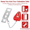 iMountek"2Pcs Portable Travel Door Lock - Anti-Theft Security Latch for Home, Hotel, and Apartment Safety"Black&Red - 3 of 4