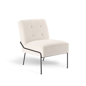 eLuxury Upholstered Tufted Accent Chair - 1 of 4