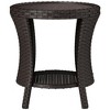 Outsunny 18" Outdoor Wicker Coffee Table, PE Rattan Patio Side Table with 2-Tier Storage, Composite Wood Top for Garden Backyard Balcony - 4 of 4