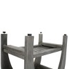 CoastalVogue® Tranquility® 24" Teak Wood Shower Bench with Shelf and LiftAide® Arms in Antique Gray Finish - Target Plus Gray 24"L x 14"D x 19"H - 3 of 4