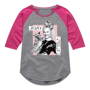 Girls' JoJo Siwa Shine Bright  - Athletic Heather/Fuchsia - Medium - 1 of 4