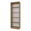 Okak 4/5 Tier Tall Flat Bookshelf Corner Organizer,Wooden Display Bookcase Open Storage Rack for Office,Living Room - 3 of 4
