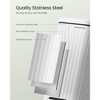 Designer Fluted Bathroom Trash Can - 1.6-Gallon Stainless Steel Bin with Soft-Close Lid & Pedal, Slim Space-Saving - 3 of 4