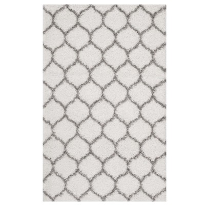 Modway Solvea Moroccan Trellis 5x8 Shag Area Rug – Plush Geometric Trellis Rug with Soft Texture for Bedroom or Living Room