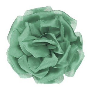 Unique Bargains Handmade Dainty Satin Fabric Big Peony Rose Flower Brooches Hair Clips 1 Pc - 1 of 4