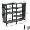 DOMETOUR Shoe Rack with Pockets, 5-Tier Shoe Boots Organizer Freestanding Shoe Shelf for Entryway Bedroom - 4 of 4