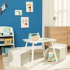 Fantasy Fields by Teamson Kids - Biscay Bricks Table & Chairs Kids Furniture - Grey - 3 of 4