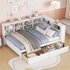 KTMBDW Twin/Full Size Wooden DayBed with 2 Drawers, DayBed with Storage Shelf and USB Charging Ports,No Box Spring Needed,  Easy Assembly - 3 of 4