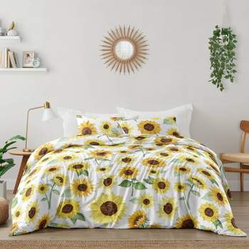 3pc Sunflower Full/Queen Kids' Comforter Bedding Set - Sweet Jojo Designs