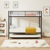 VECELO Metal Bunk Bed Over Twin, Industrial Bunkbeds with Ladder and Full-Length Guardrail - 2 of 4