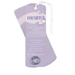 Dicksons Daughter You're #1 in My Heart, Purple 6 x 2 Inch Paper Tassel Bookmark with Coin; Pack of 15 - 1 of 2