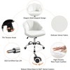 Yaheetech Set of 2 Swivel Upholstered Desk Chair with Tufted Shell-Shaped Back and Adjustable Seat Height - 4 of 4
