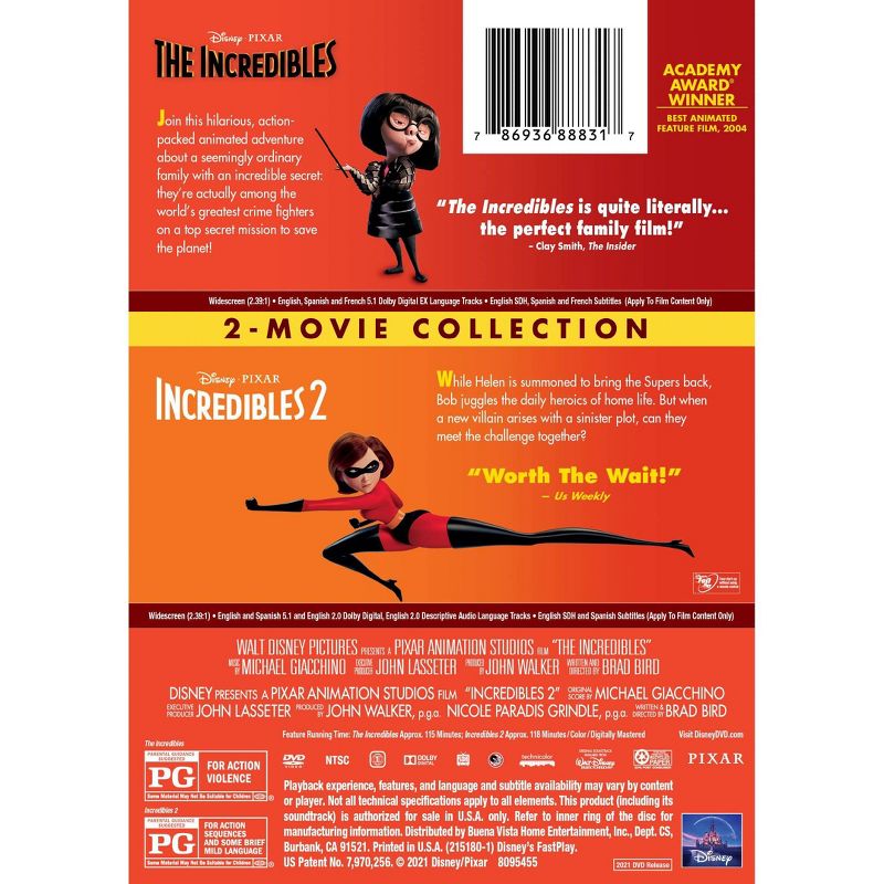 Incredibles: 2-Movie Collection (DVD), 2 of 3