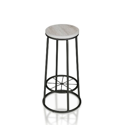 Set of 2 33" Pilat Barstools with Wood Seat White - HOMES: Inside + Out