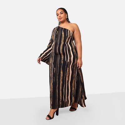 Rebdolls Women's Esperanza Stripe Print Maxi Kaftan Dress