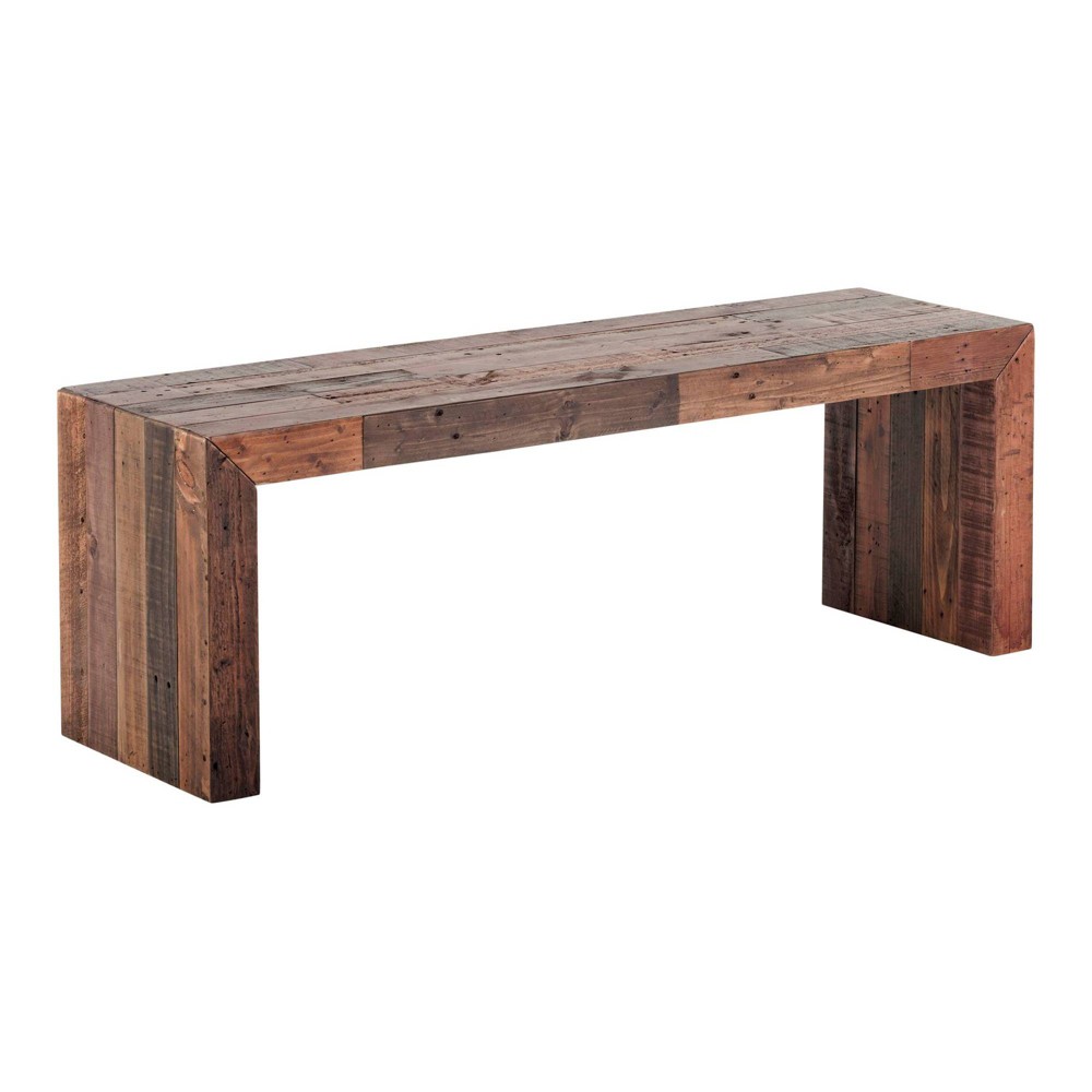 Photos - Pouffe / Bench Small Beryl Junction Dining Bench Brown - Alder Bay: Pine, Seats Three