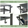 Vynxaria 3-Shelf Outdoor Grill Table, Grill Cart w/ Wheels, Pizza Oven and Food Prep Blackstone Table with Hook, Grill Stand for Griddle Outside BBQ - 2 of 4