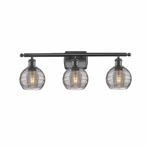 Athens Deco Swirl - 3 Light Bath Vanity In Industrial Style-11 Inches Tall and 26 Inches Wide - 1 of 1