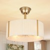 Rennnsan Caelwyn 19" W 4 - Light Drum Linen Bohemian Dimmable Ceiling Fan in Gold - 2 of 4